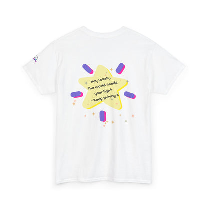 Keep Shining Star T-Shirt Inspirational Quote, Cute -  Star Design Tee
