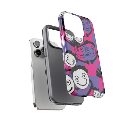 Positive Vibes Phone Case - By PositiveHug Happy, Colorful Tough Case - Pink & Purple