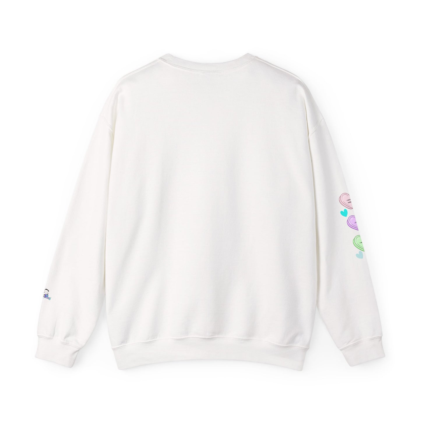 Self-Love Candy Hearts Affirmation Crewneck Sweatshirt