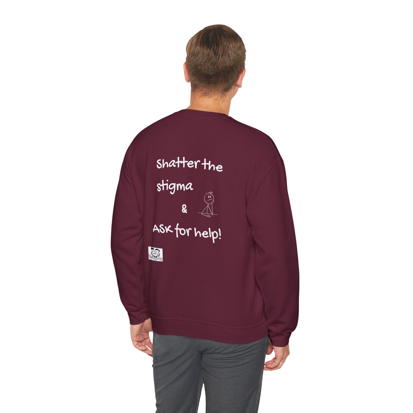 Mental Health Awareness Sweatshirt – "Shatter the Stigma & Ask for Help"