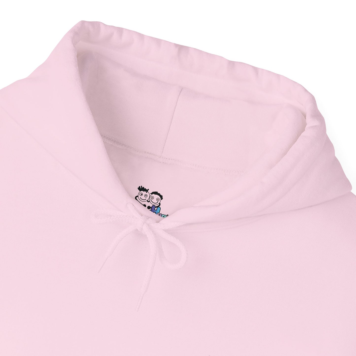 "Cute AF!" Kawaii Pastel Heart & Stars Hoodie — Back Graphic | PositiveHug