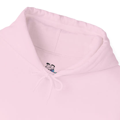 "Cute AF!" Kawaii Pastel Heart & Stars Hoodie — Back Graphic | PositiveHug