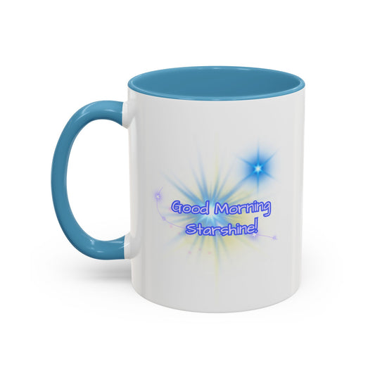 Bright Positivity - Good Morning Starshine Bright Cheerful Coffee Mug by PositiveHug