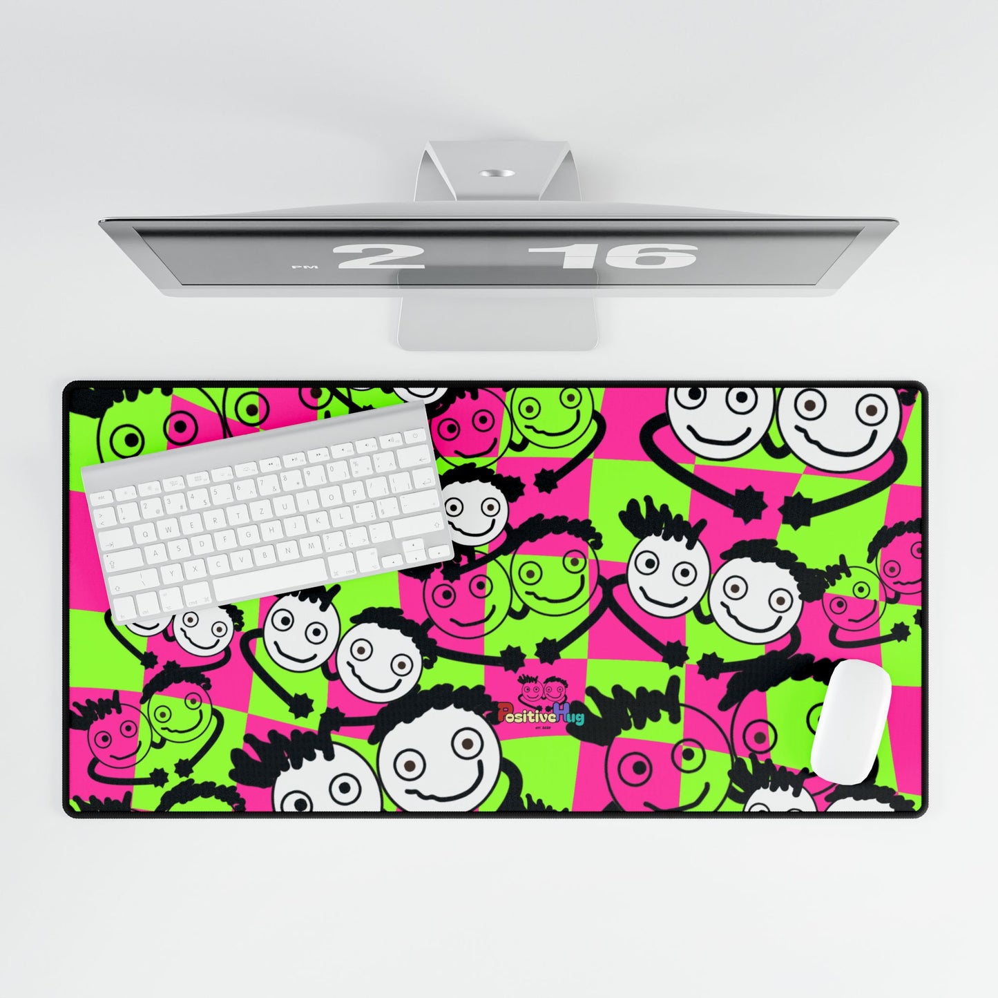 Colorful Desk Mat by PositiveHug - Fun Office Decor Unique Gift Idea