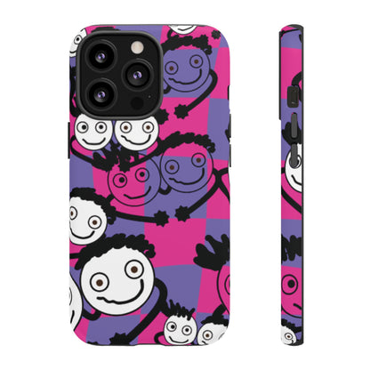 Positive Vibes Phone Case - By PositiveHug Happy, Colorful Tough Case - Pink & Purple