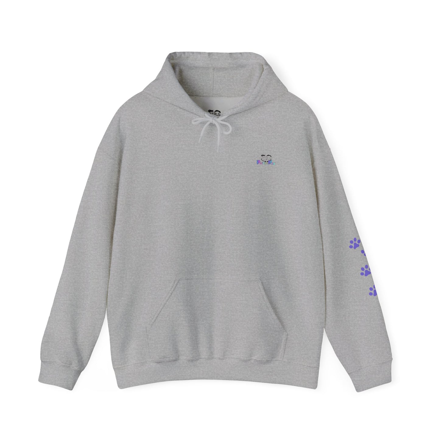 Be the person your cat thinks you are - cute hoodie with paw prints -  Design on back