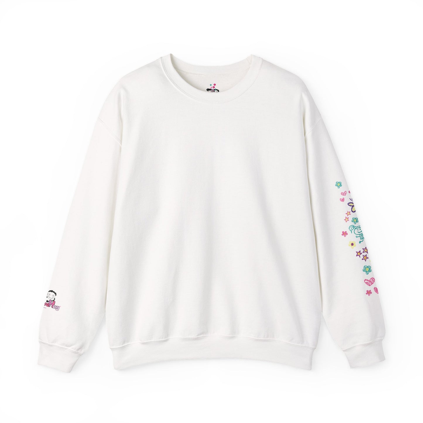 "Powered by Positivity & a Little Delulu" Cute Graphic Crewneck Sweatshirt | PositiveHug