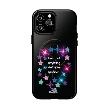 Affirmation Magnetic Phone Case — "Don't Let Anything Dull Your Sparkle" Starry Design | PositiveHug