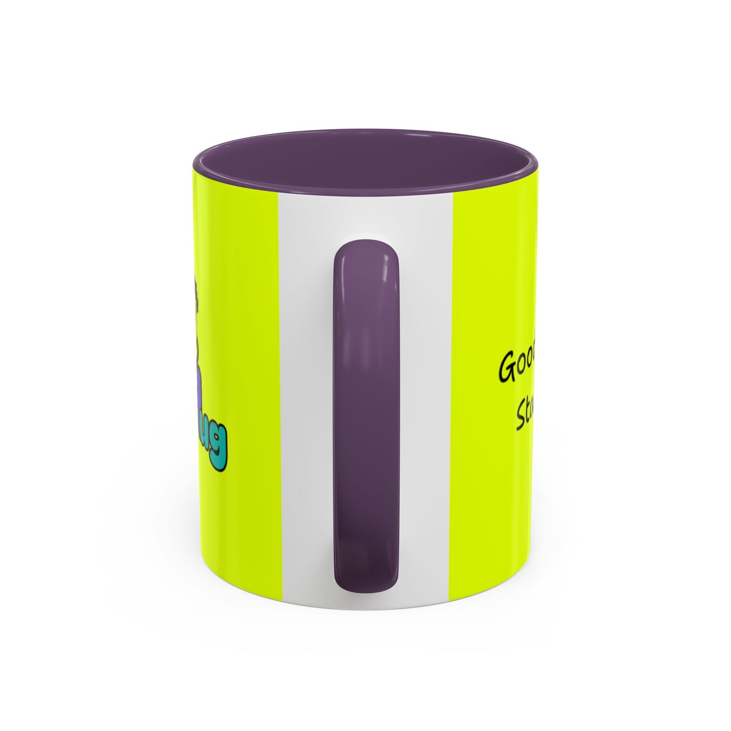 'Good Morning Starshine' Neon Cheerful Coffee Mug by PositiveHug - Yellow exterior