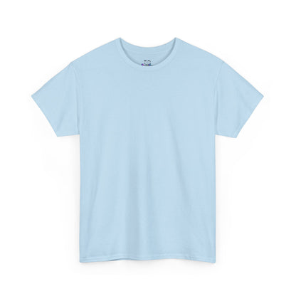 Cute Playful PositiveHug logo Tee with Hearts, Stars Back Graphic