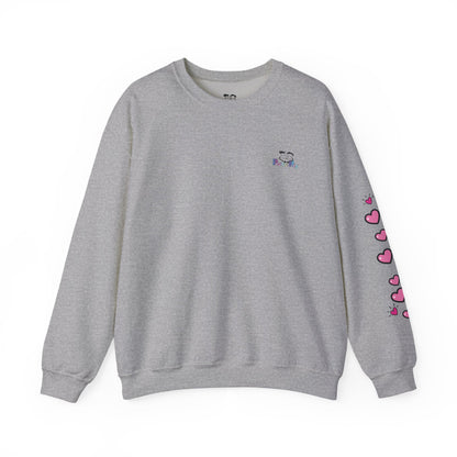 Born To Be Real Not Perfect Sweatshirt — With Back Graphic and Sleeve Design