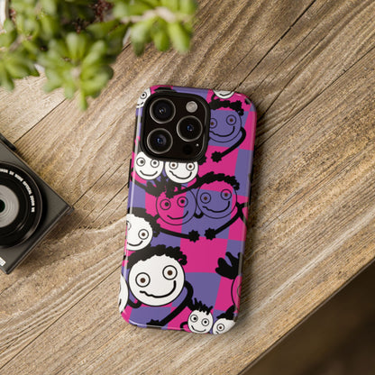 Positive Vibes Phone Case - By PositiveHug Happy, Colorful Tough Case - Pink & Purple