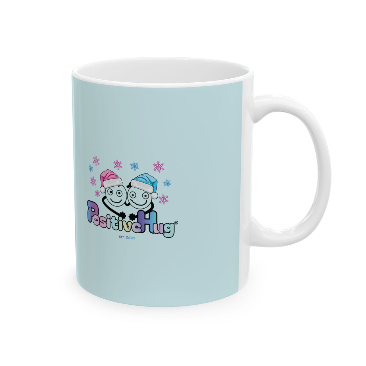 Christmas Cat Ceramic Mug, Too Cute for the Naughty List | PositiveHug
