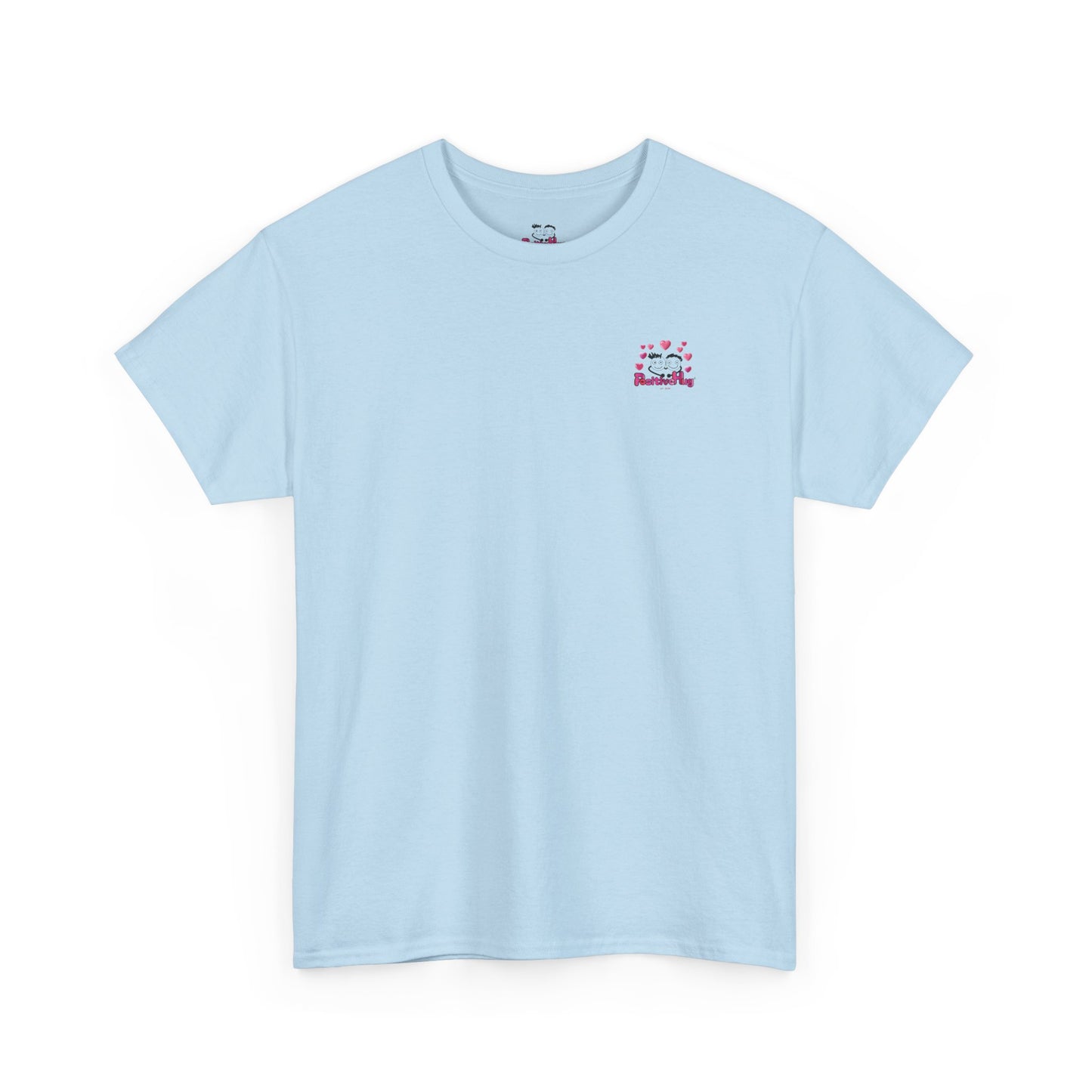 Cute PositiveHug logo with love hearts tee