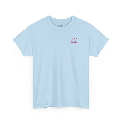 Cute PositiveHug logo with love hearts tee