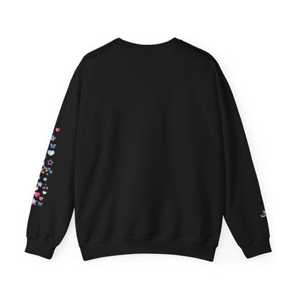 "Cute AF!" Kawaii Pastel Hearts & Stars Graphic Sweatshirt | PositiveHug