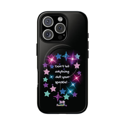 Affirmation Magnetic Phone Case — "Don't Let Anything Dull Your Sparkle" Starry Design | PositiveHug