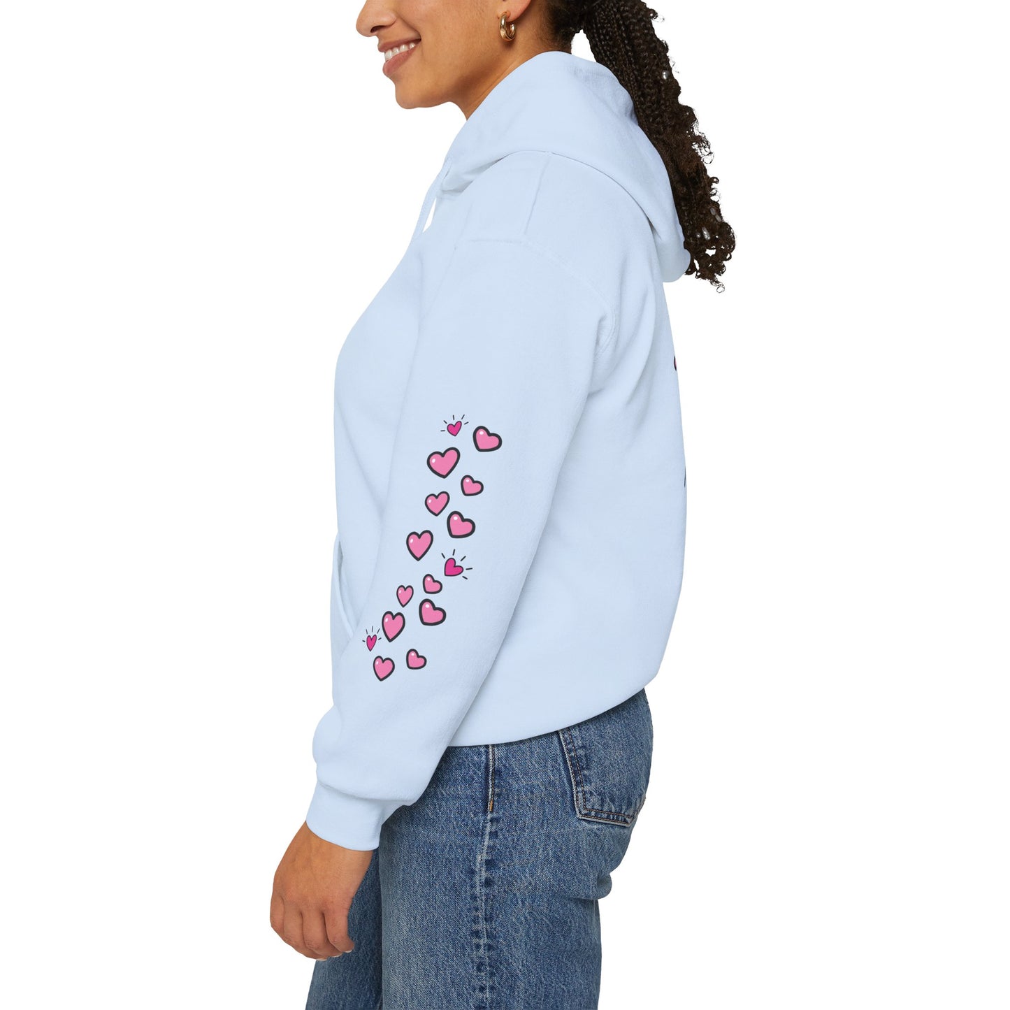 Born To Be Real Not Perfect - Graphic Hoodie With Print on the Back and Sleeve