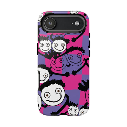 Positive Vibes Phone Case - By PositiveHug Happy, Colorful Tough Case - Pink & Purple