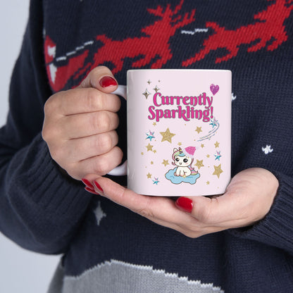 Cute Pink Unicorn Christmas Mug 11oz & 15oz | PositiveHug