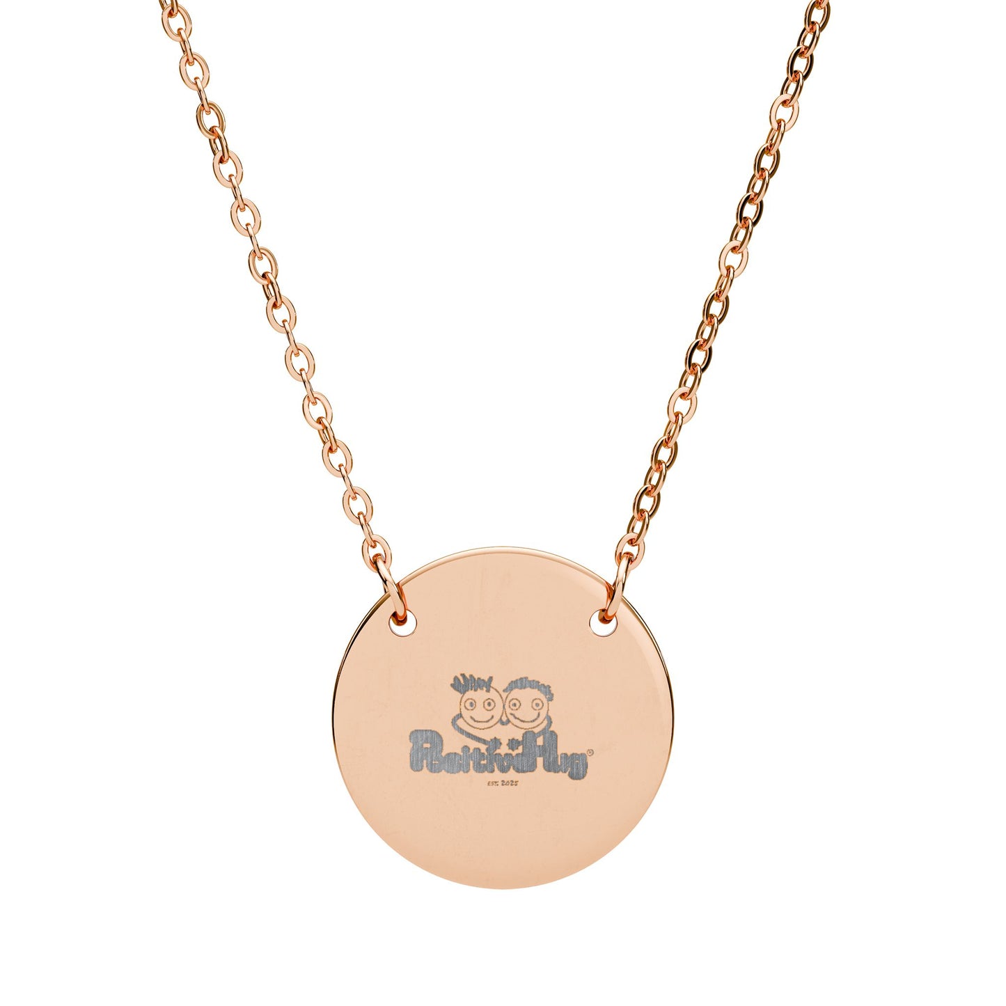 PositiveHug Logo Disc Pendant Necklace