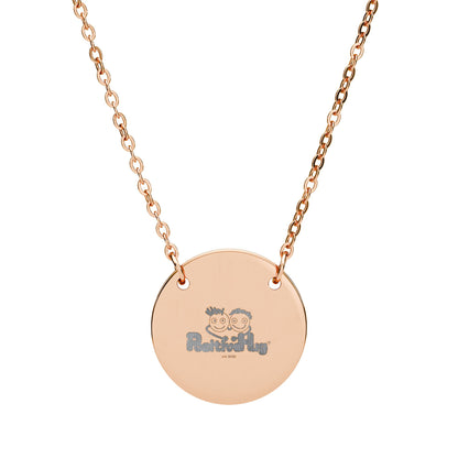 PositiveHug Logo Disc Pendant Necklace