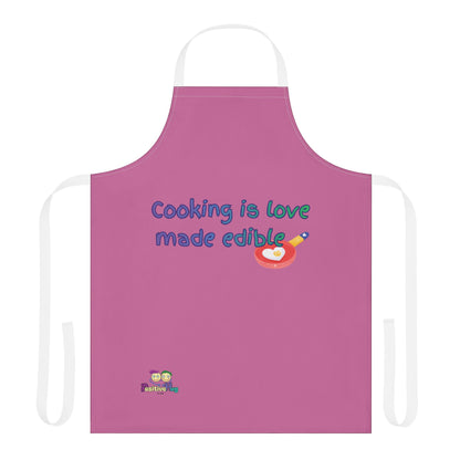 "Cooking is Love Made Edible" - Colorful Culinary Apron by PositiveHug