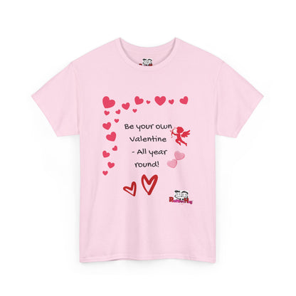 Be Your Own Valentine Tee | Cute Playful Heart Cupid Design | Self-Love & Self Kindness