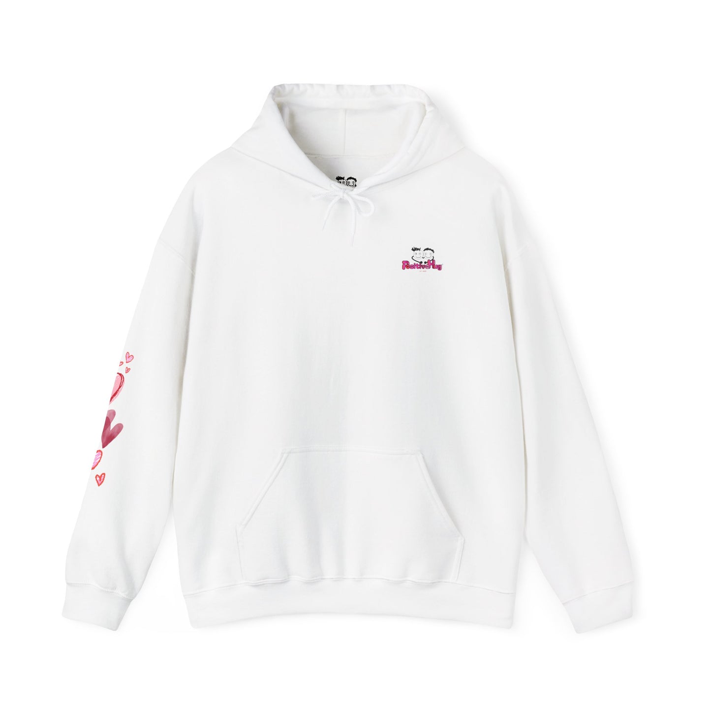 "You Are Loved" Hoodie — Cute Heart Graphic Message on Back | PositiveHug