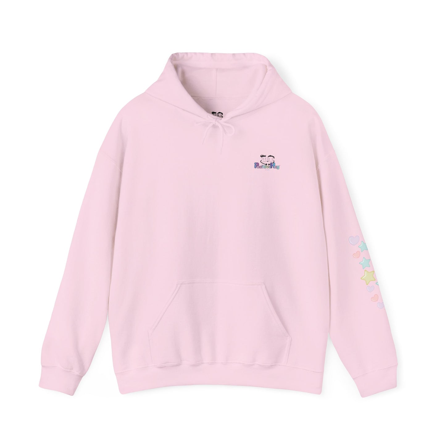 Kindness Is Your Strength  — Pastel Hearts & Stars Motivational Hoodie