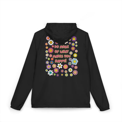 Water Resistant Windbreaker Jacket  'Do More of What Makes You Happy' | PositiveHug