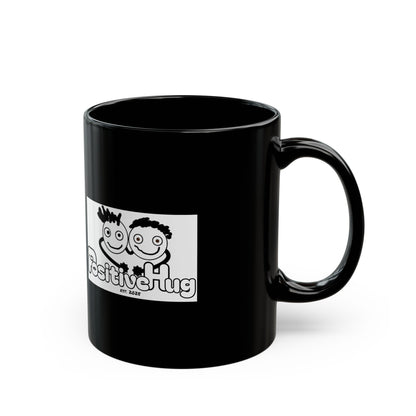 Hey Bro, I believe in you! ' PositiveHug Black Mug - Motivational Coffee Cup for Inspiration and Support