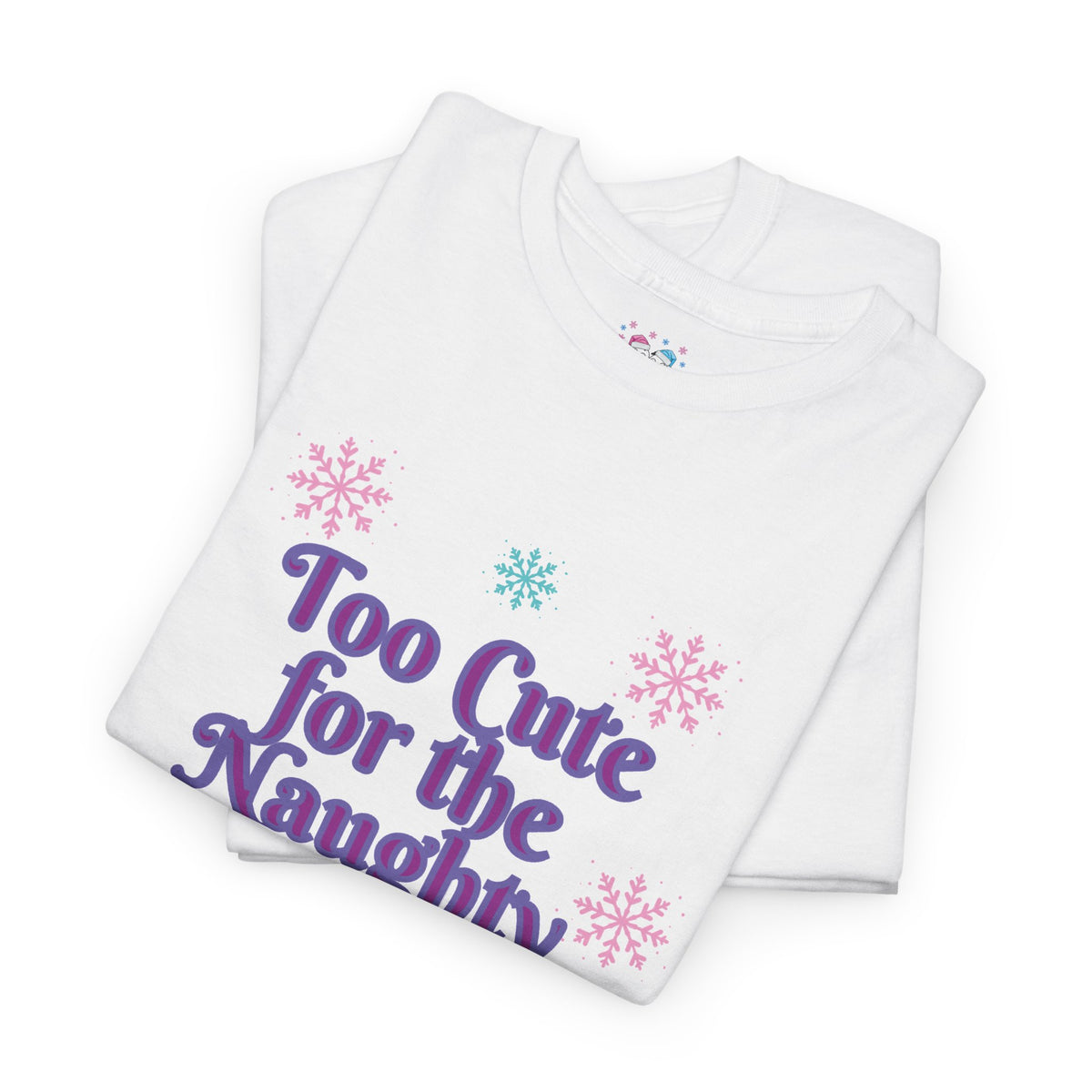 Christmas Cat T-Shirt, Too Cute for the Naughty List | PositiveHug