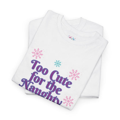 Christmas Cat T-Shirt, Too Cute for the Naughty List | PositiveHug
