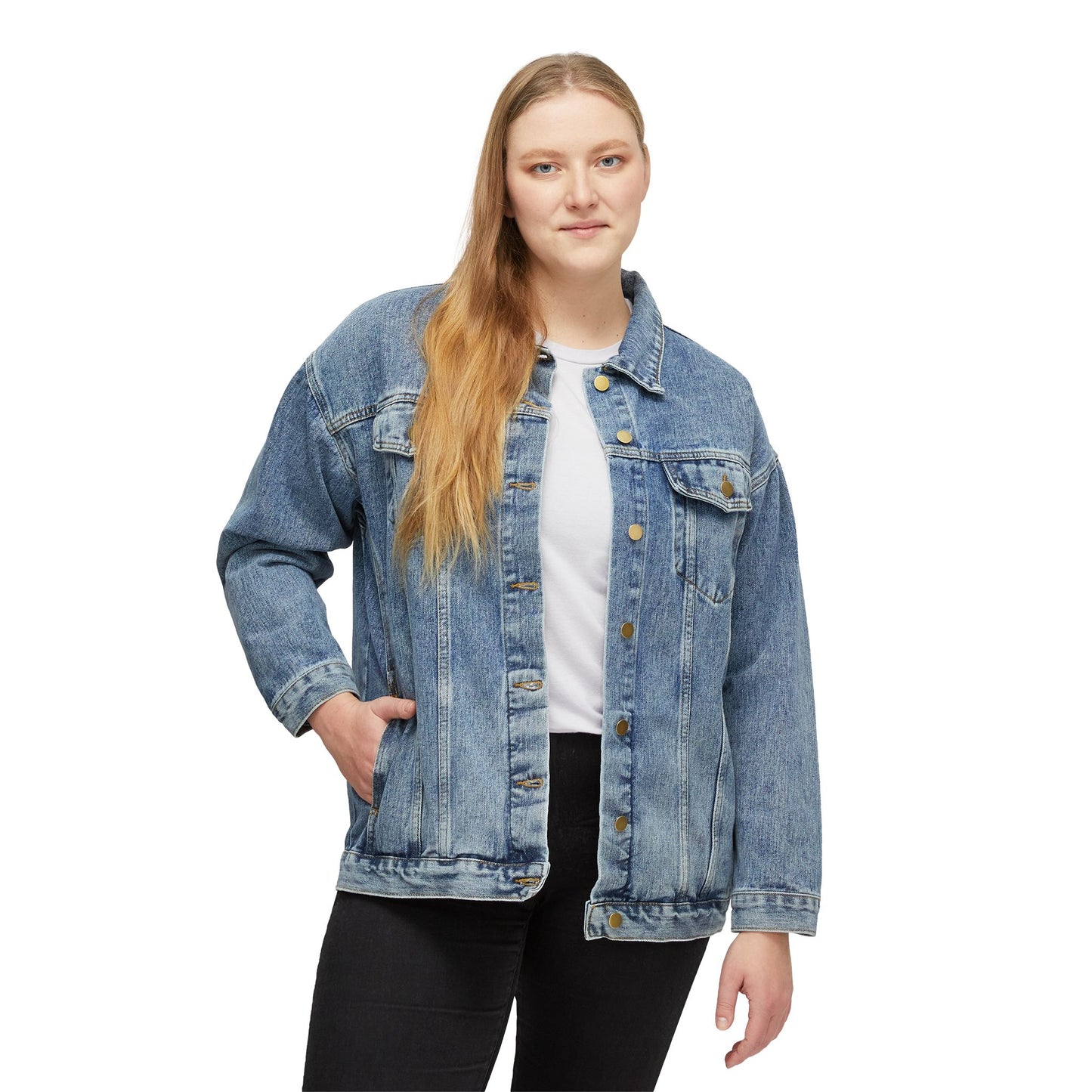 Women's Denim Jacket — "Powered by Fairy Dust and Brains"  Self‑Love Jacket