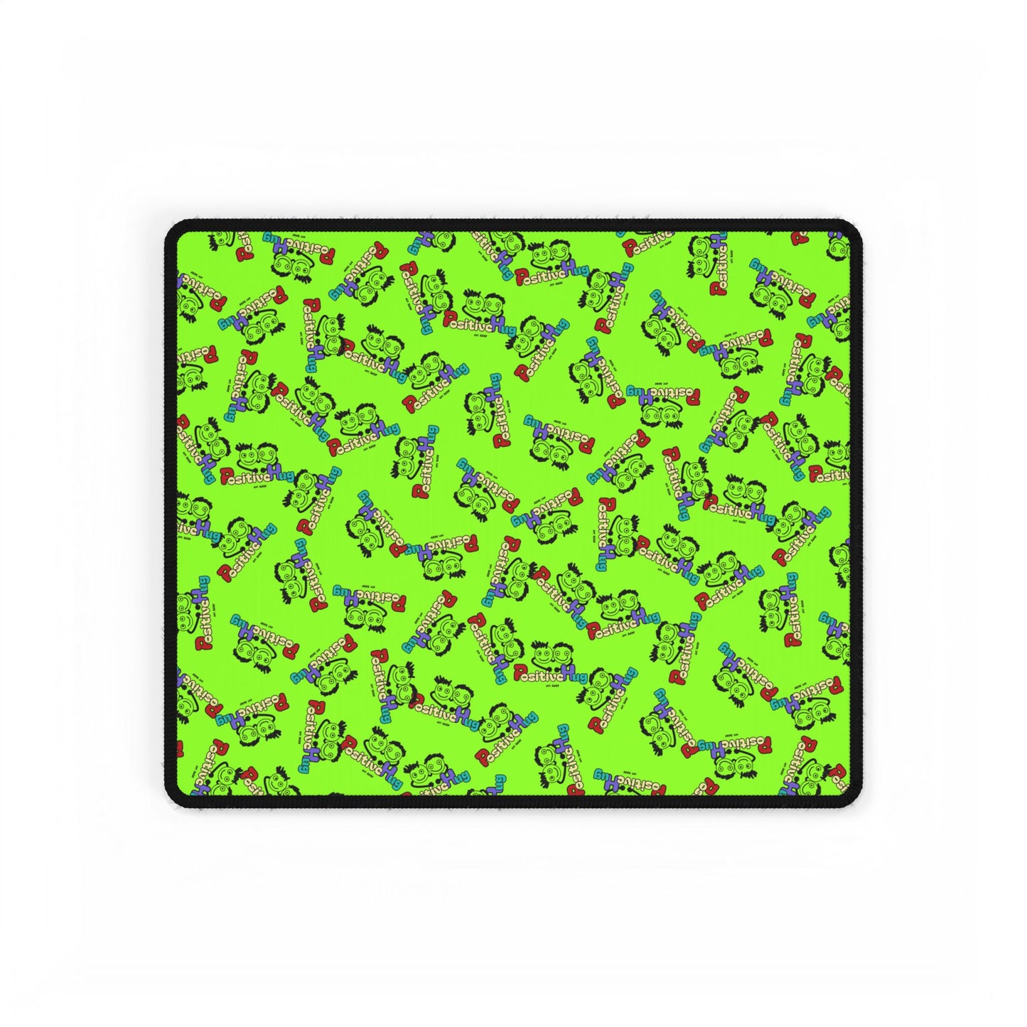 Colorful Desk Mat by PositiveHug - All Over Logo Design - Fun Office Decor Unique Gift Idea