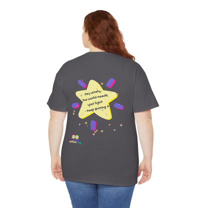Keep Shining Star T-Shirt Inspirational Quote, Cute -  Star Design Tee