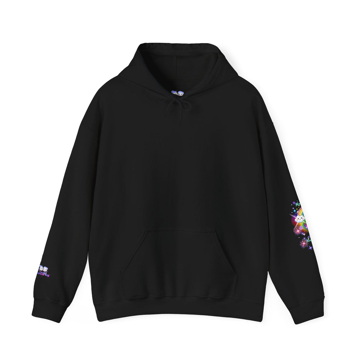 'Be the Rainbow in Someone Else's 💩 Storm' Rainbow Cloud Cute Graphic Hoodie | PositiveHug