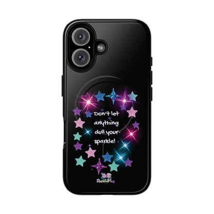 Affirmation Magnetic Phone Case — "Don't Let Anything Dull Your Sparkle" Starry Design | PositiveHug