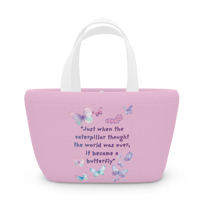 Cute Butterfly Lunch Bag — "Just When the Caterpillar Thought the World Was Over, It Became a Butterfly" | PositiveHug