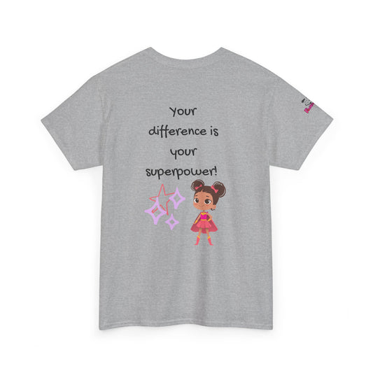 Your Difference Is Your Superpower T-Shirt — Uplifting Motivational Graphic Tee