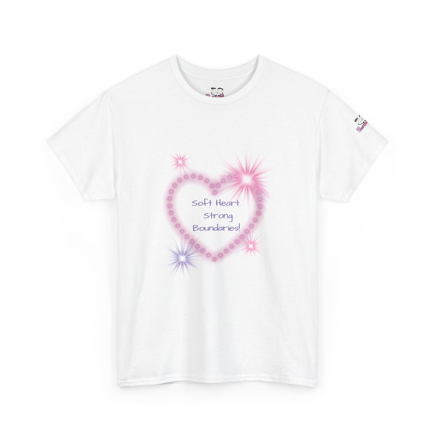 Soft Heart Strong Boundaries T-Shirt | Pink Heart Graphic Tee | PositiveHug