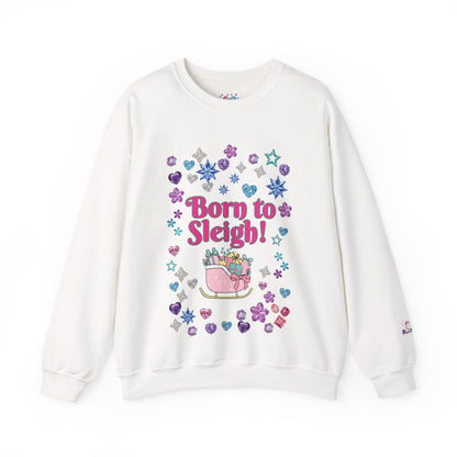 Born to Sleigh Cute Christmas Sweatshirt for Women | PositiveHug