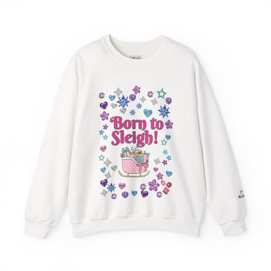 Born to Sleigh Cute Christmas Sweatshirt for Women | PositiveHug
