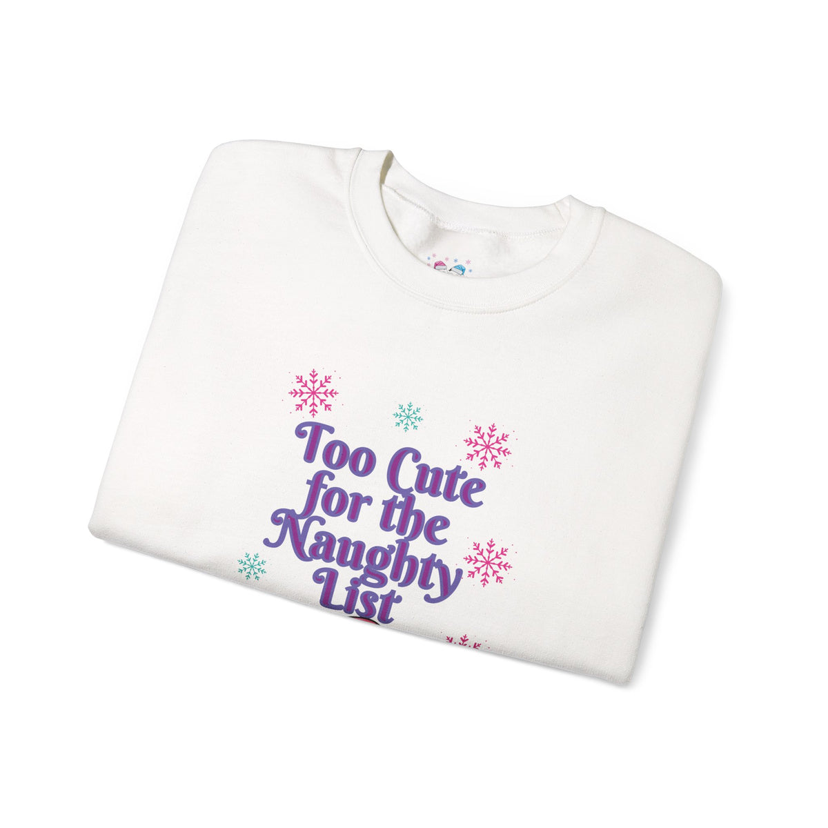 Christmas Cat Sweatshirt, Too Cute for the Naughty List | PositiveHug