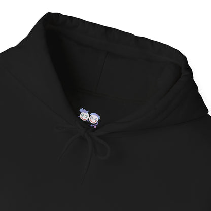 "Cute AF!" Kawaii Pastel Heart & Stars Hoodie — Back Graphic | PositiveHug