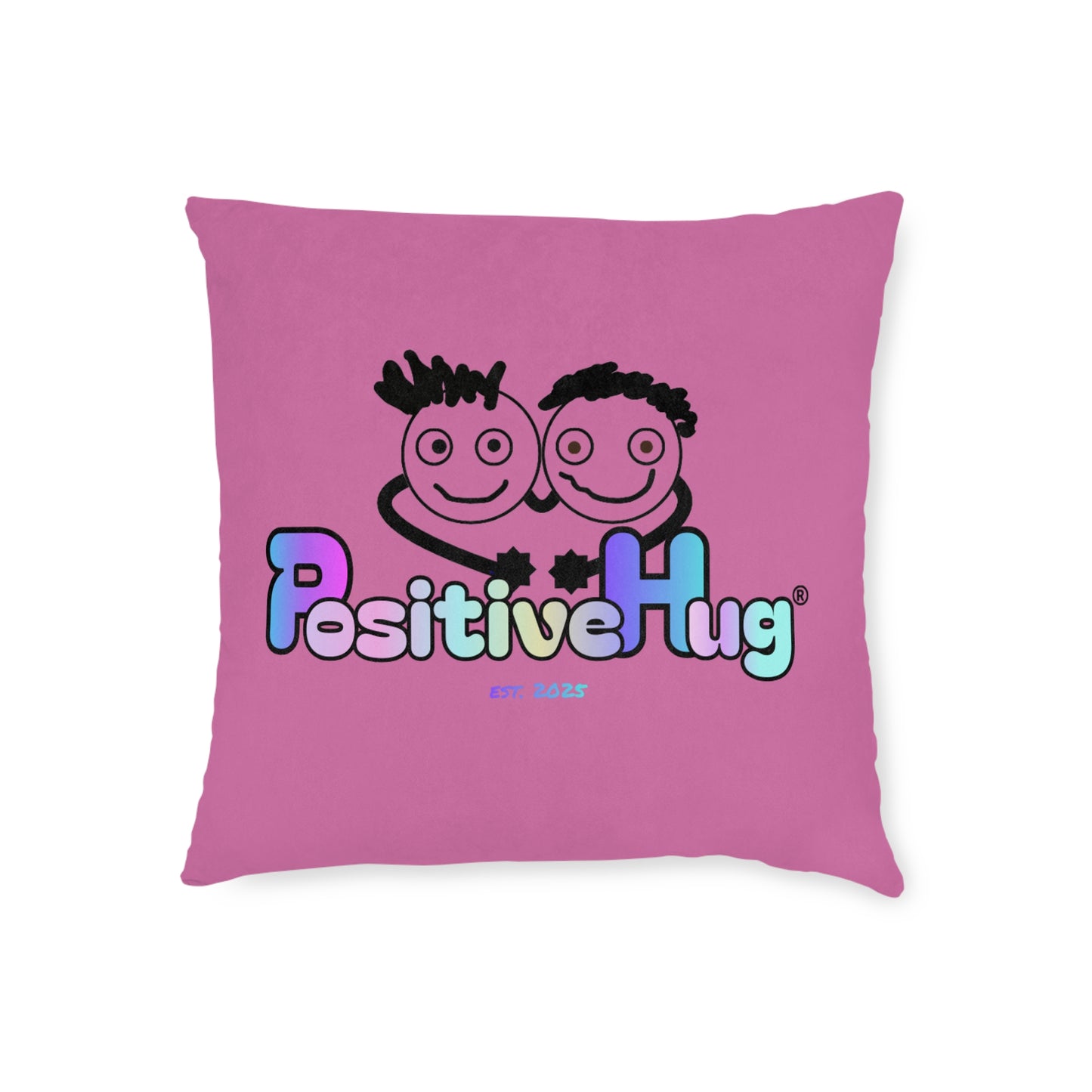 Be the person your cat thinks you are - Positive affirmation square cushion for cat lovers
