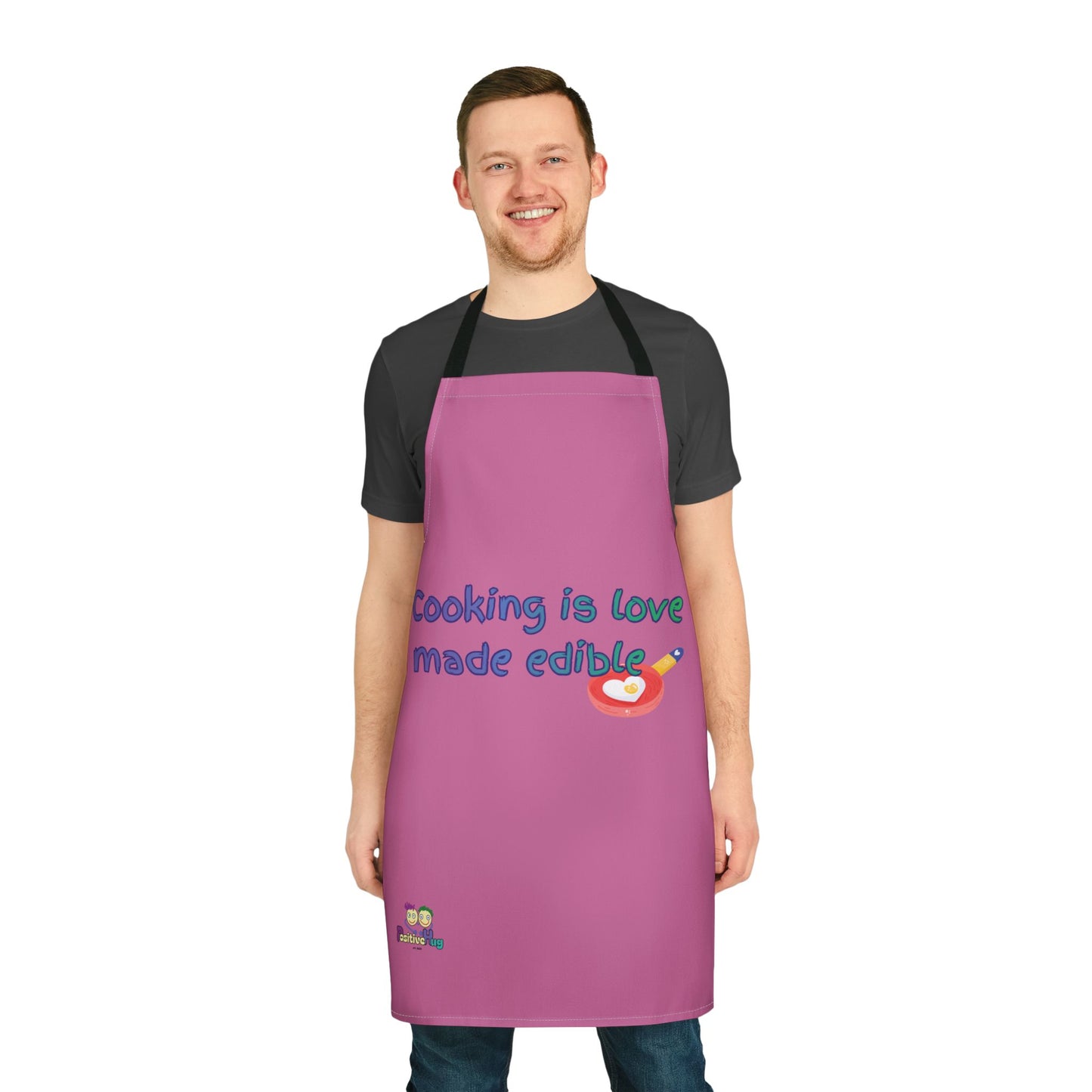 "Cooking is Love Made Edible" - Colorful Culinary Apron by PositiveHug