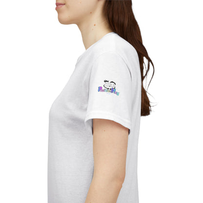 'Hey, Good Luck! x ' Quote on back, Motivational Tee