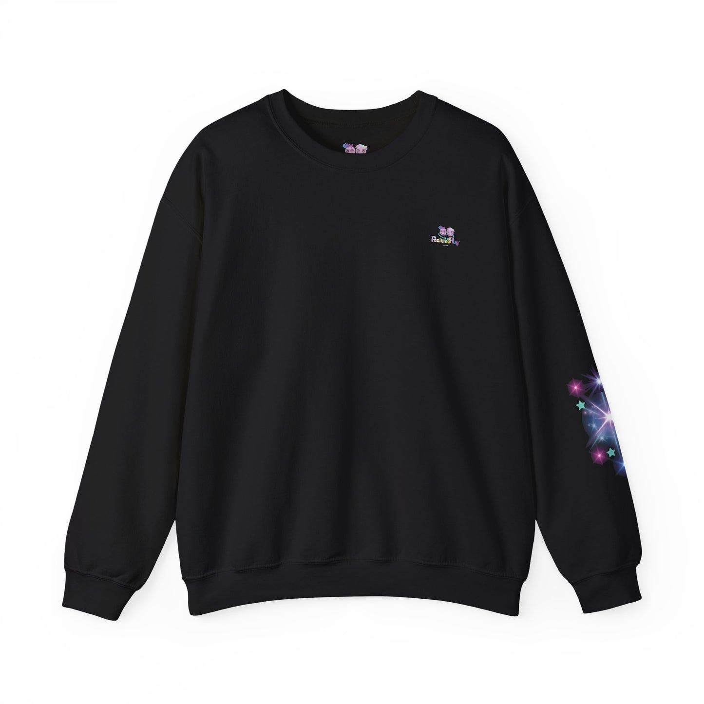 Crewneck Sweatshirt — "Don't Let Anything Dull Your Sparkle" Glitter Star Back Graphic